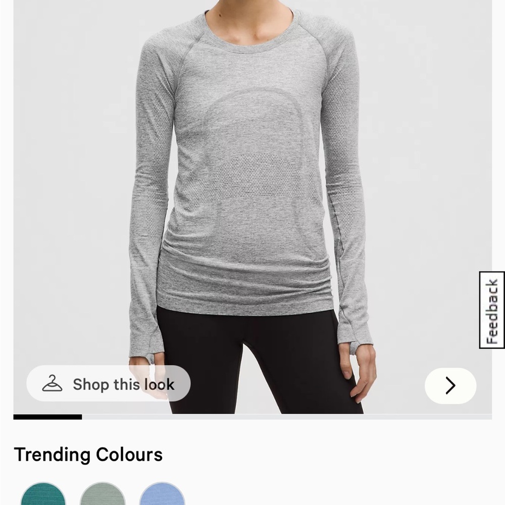 NWOT LULULEMON Swift Tech Long-Sleeve Crewneck Top.